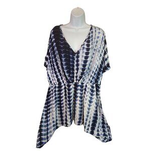 Bloomchic Womens Tunic Top 14/16 Tie Dye V-Neckline Flowy Hemline Hippie Boho
